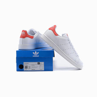 adidas 阿迪达斯 Stan Smith 中性休闲运动鞋 M20326 亮白/学院红 42