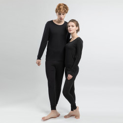 省50元 保暖内衣 32度heat发热超薄保暖内衣男女打底修身低领大码冬季秋衣秋裤套装多少钱 什么值得买