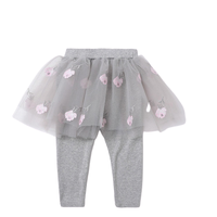 Oissie 奥伊西 女童松紧腰网纱裙打底裤 CK1912 灰色 90码