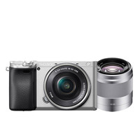 SONY 索尼 Alpha 6400L APS-C画幅 微单相机 银色 E PZ 16-50mm F3.5 OSS 变焦镜头+E 50mm F1.8 OSS 定焦镜头 双头套机