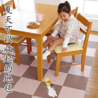 日本进口免胶自粘地垫儿童拼接厨房防污木地板楼梯榻榻米保护地毯