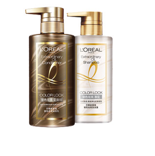 L\'OREAL PARIS 巴黎欧莱雅 锁色炫亮系列亚麻棕套装 440ml*2