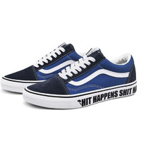 VANS 范斯 Old Skool 中性运动帆布鞋 VN0A4U3B2BL 蓝/黑 41