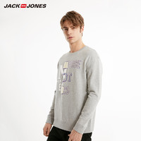 JackJones 杰克琼斯 219133529 刺绣印花字母套头卫衣