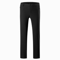 秋冬季 软壳裤男 防风防泼水  抓绒加厚保暖舒适 XL 纯黑色