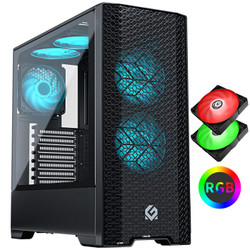 普力魔（MetallicGear）520 Air 黑色 钢化玻璃RGB电脑机箱(配2个RGB风扇/支持280水冷/长显卡）