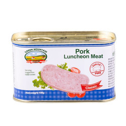 丹麦进口 绿山农场 午餐肉罐头 经典原味 198g 猪肉罐头 *9件