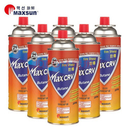 脉鲜（MAXSUN）卡式炉气罐户外便携喷枪瓦斯炉具燃气罐250g*6红，单价不到5元