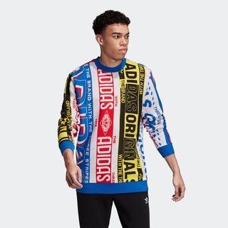 adidas Originals Scarf Knit Crew 男士运动卫衣 ED6138 彩色 XXL