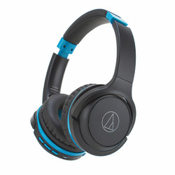 audio-technica 铁三角 ATH-S200BT 耳罩式头戴式蓝牙耳机 灰蓝色