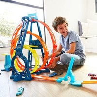 风火轮 HOT WHEELS 风火轮 GLC96 三环挑战轨道组合套装 儿童轨道玩具