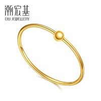 10号:CHJ JEWELLERY 潮宏基 SDG30003343 女士黄金手镯  12.5