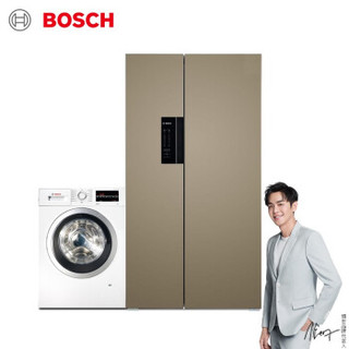 博世(BOSCH) KAN92ENQTI+WAP282602W 608升无霜对开门+10公斤洗白色 大容量 变频冰洗套装