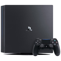 SONY 索尼 PlayStation 4 Pro+蓝色手柄 游戏机套装 1TB 黑色
