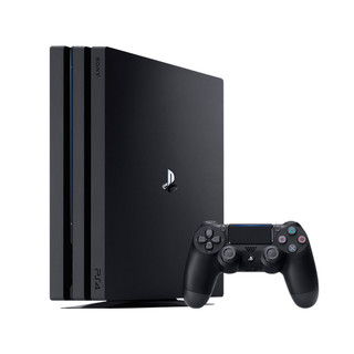 SONY 索尼 PlayStation 4 Pro+蓝色手柄 游戏机套装 1TB 黑色