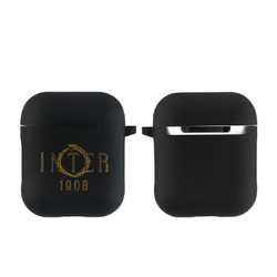 国际米兰INTER ALL’APERTA硅胶黑色Airpods保护套苹果无线蓝牙耳机盒子保护壳软壳