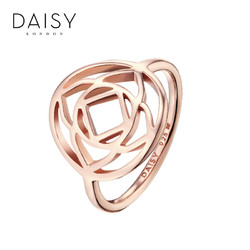 daisy london脉轮系列几何图案戒指镀玫瑰金个性戒指女 百搭指环