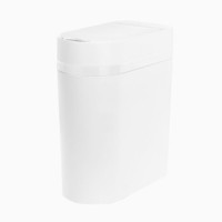小向 智能感应垃圾桶 IPX3防水家用厨房卫生间客厅带盖10L大容量电池款自动翻盖垃圾桶 白色中圈款