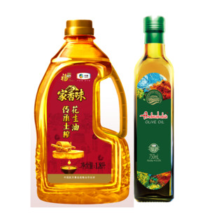 手慢无：福临门 土榨花生油 1.8L+纯正橄榄油 750ml