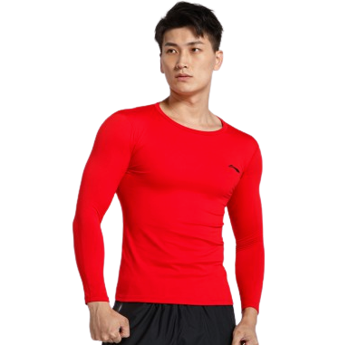 LI-NING 李宁 足球系列 男士足球紧身衣 AUDN123-5 朱砂红色