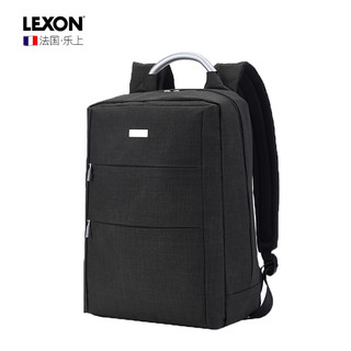 乐上LEXON法国双肩包男士商务出差旅行包轻便简约14寸电脑包背包