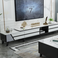 一米色彩 现代简约实木可伸缩电视柜(195-295cm)