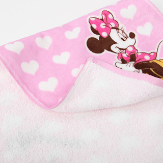 Disney 迪士尼 米奇米妮系列 MM815CT 纯棉割绒儿童巾 25*50cm 粉色 米妮