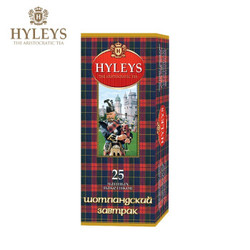 斯里兰卡进口 豪伦思(HYLEYS)红茶 苏格兰早餐红茶袋泡茶包25包*1.5g *8件
