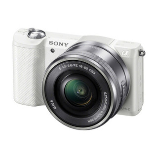 SONY 索尼 Alpha 5000Y APS-C画幅 微单相机 白色 E PZ 16-50mm F3.5 OSS 变焦镜头+E 55-210mm F4.5 OSS 变焦镜头 双头套机