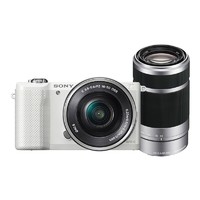 SONY 索尼 Alpha 5000Y APS-C画幅 微单相机 白色 E PZ 16-50mm F3.5 OSS 变焦镜头+E 55-210mm F4.5 OSS 变焦镜头 双头套机