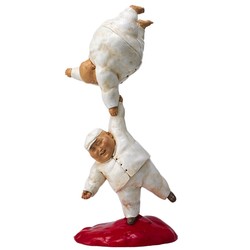 稀奇限量版雕塑摆件瞿广慈作品《鸡犬升天》 白色