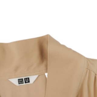 UNIQLO 优衣库 女士纯色五分袖蝴蝶结领宽松连衣裙430968