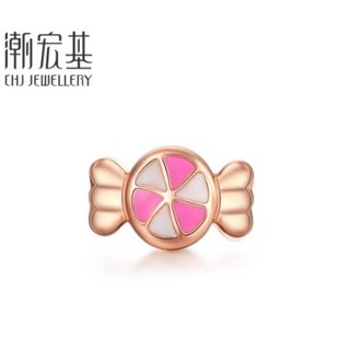 CHJ JEWELLERY 潮宏基 EEK30007887 彩金耳钉 单只 *2件