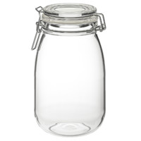 IKEA 宜家 IKEA00001341 大号密封玻璃保鲜罐 1.8L 铝色