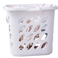 宝优妮 DQ9069-1 日式分类脏衣篮 46*33*40cm 浅灰色