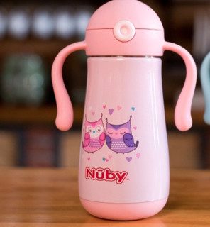 Nuby 努比 不锈钢儿童保温杯 粉色 360ml