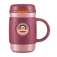 Paul Frank 大嘴猴 PFD005 304不锈钢带手柄办公保温杯 450ml 粉咖色