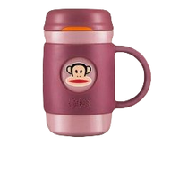 Paul Frank 大嘴猴 PFD005 带手柄不锈钢保温杯 粉咖色(带茶漏) 480ml