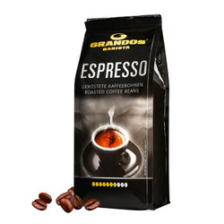 格兰特 GRANDOS 意式特浓阿拉比卡咖啡豆 德国原装进口 现磨 深度烘焙 250g *2件