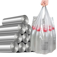 亿高（EKOA）钢袋垃圾袋家用加厚厨房背心式中号手提式塑料袋  45*62cm  200个 *2件