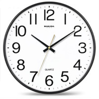 巴科达 纯色北欧挂钟 轻奢黑 8英寸 简约款