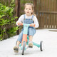 Hape平衡车三合一可滑行折叠车滑步脚踏2-6岁男女小孩单车三轮车儿童玩具礼物 E8469多功能平衡车（红绿）+凑单品