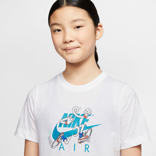 NIKE 耐克 SPORTSWEAR 大童纯棉T恤 白色 125cm