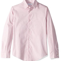 Calvin Klein 卡尔文·克莱 男童长袖印花纽扣衬衫 粉色 4