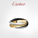 Cartier 卡地亚 Trinity系列 黄金白金陶瓷戒指