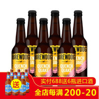 酿酒狗啤酒 英国进口精酿狗啤酒 Brewdog 酿酒狗西柚和橘子6瓶