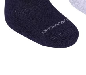 DECATHLON 迪卡侬 500系列 DOMYOS GYM NON 儿童袜子 深蓝色/斑驳灰色 19-22码