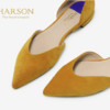 HARSON 哈森 HM96403 羊反绒平底单鞋