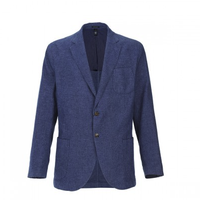 男款时尚百搭牛仔布长袖西装外套 52国际版偏大一码 蓝色