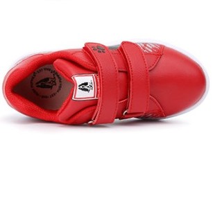 暇步士童鞋男女童休闲鞋冬季时尚英伦户外加绒板鞋（28-35） 30 红色-加绒款